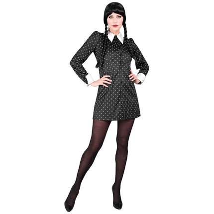 Halloween Kleid Schwarz Weiß Damen Gothic