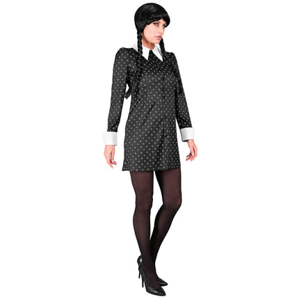 Halloween Kleid Schwarz Weiß Damen Gothic