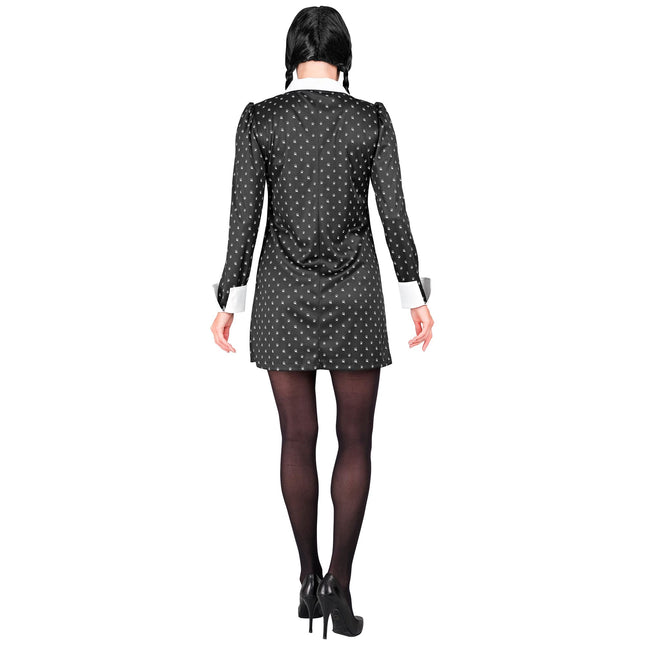 Halloween Kleid Schwarz Weiß Damen Gothic