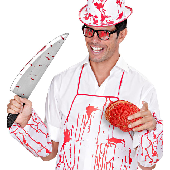 Rotes falsches Gehirn mit Blut
