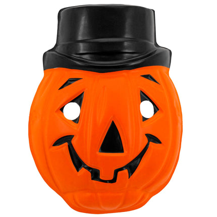Kürbis Maske Schwarz Orange