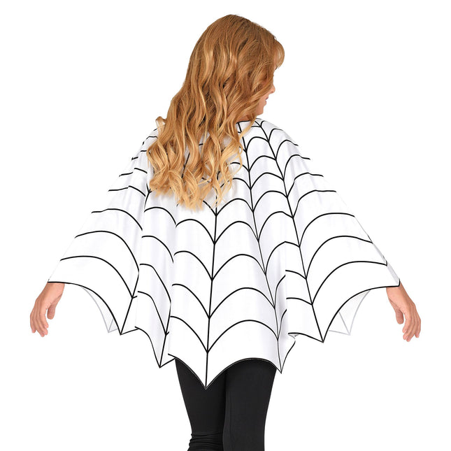 Halloween Poncho Kind Spinnennetz