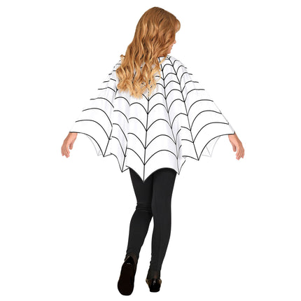 Halloween Poncho Kind Spinnennetz