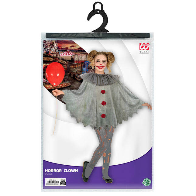 Halloween Poncho Kind Clown