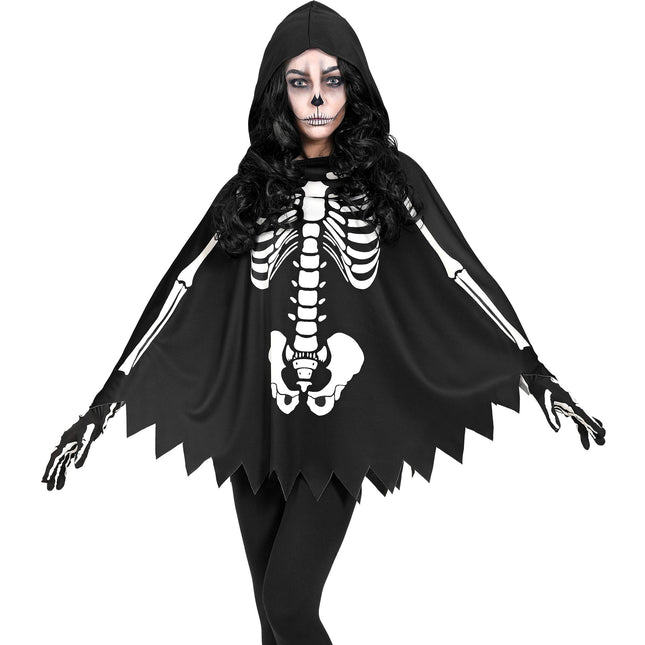 Halloween Poncho Skelett