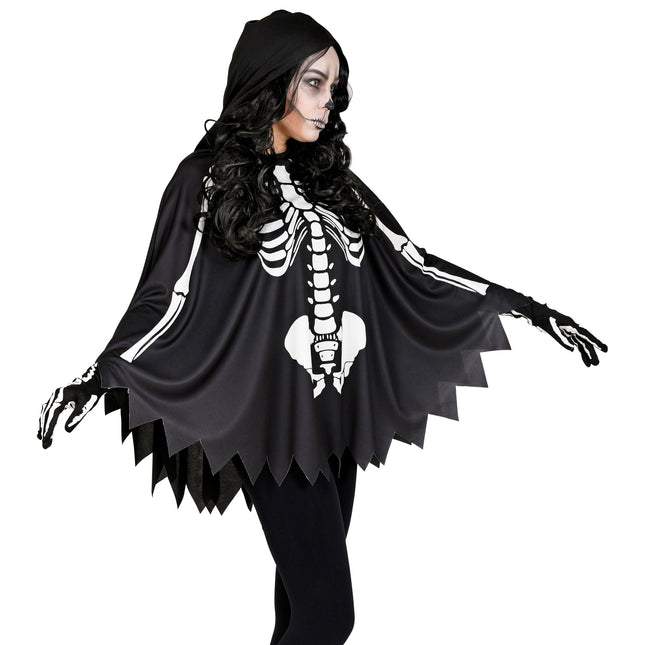 Halloween Poncho Skelett