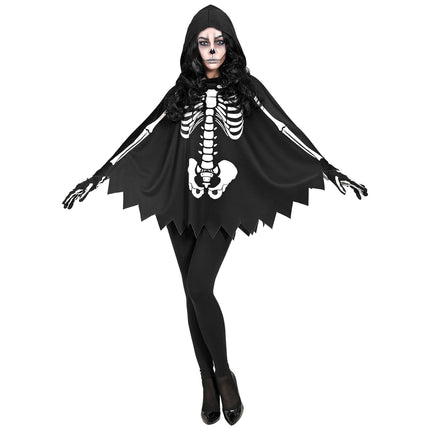 Halloween Poncho Skelett