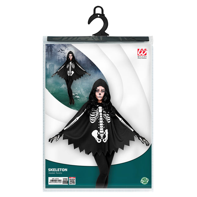 Halloween Poncho Skelett