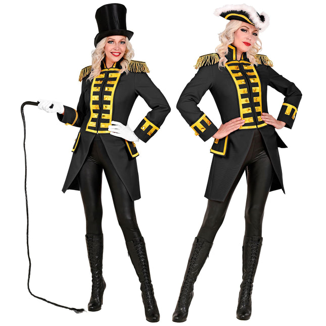 Piratenjacke Schwarz Gold Damen