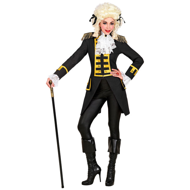 Piratenjacke Schwarz Gold Damen