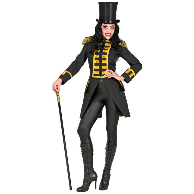 Piratenjacke Schwarz Gold Damen