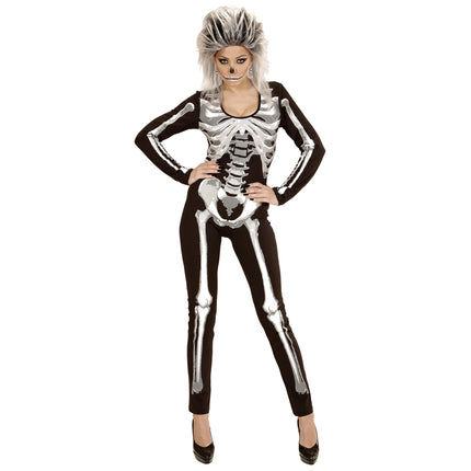 Halloween Jumpsuit Damen Skelett