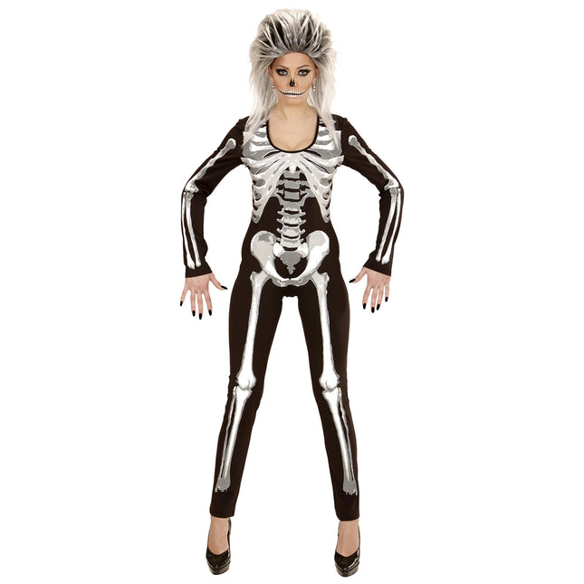 Halloween Jumpsuit Damen Skelett