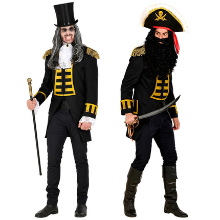 Piratenjacke Schwarz Männer