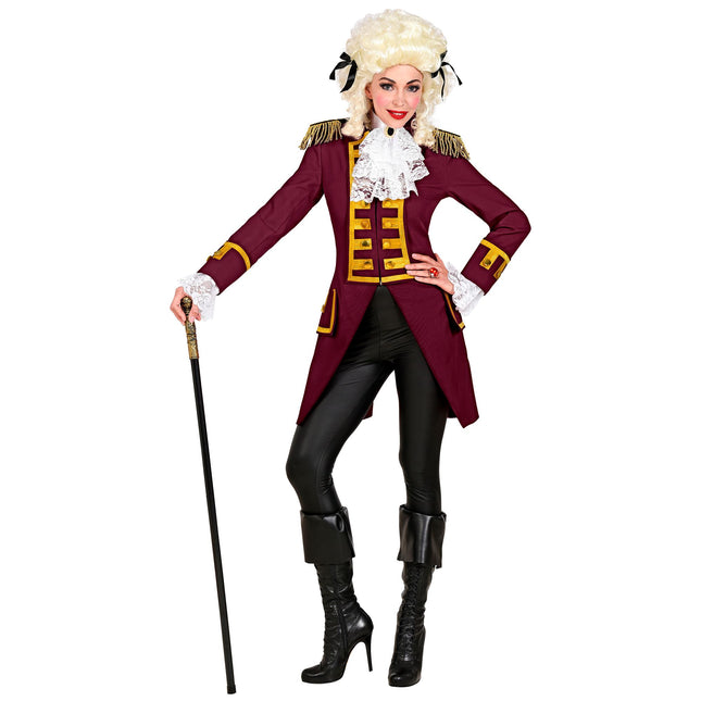 Piratenjacke Bordeaux Rot Damen