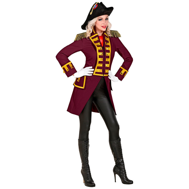 Piratenjacke Bordeaux Rot Damen