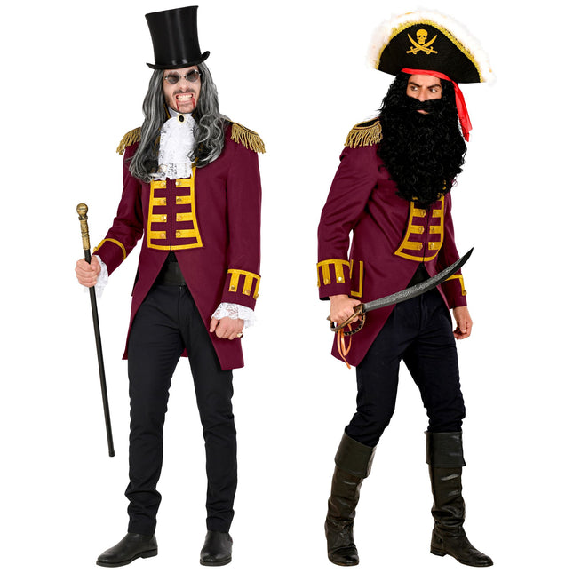 Piratenjacke Bordeaux Rot Männer