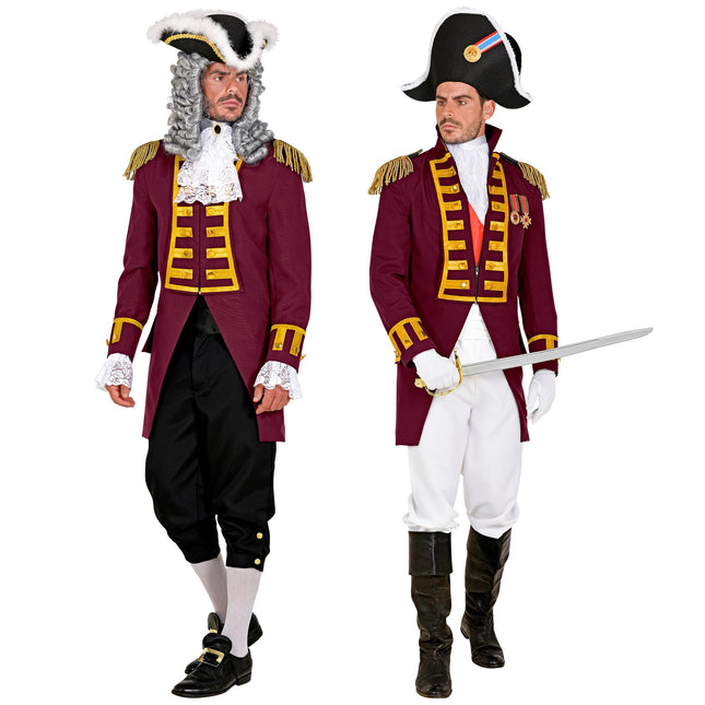 Piratenjacke Bordeaux Rot Männer