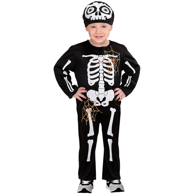 Halloween Kostüm Schwarz Weiß Kind Skelett