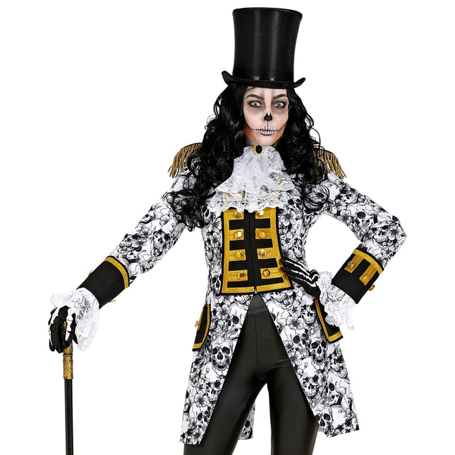 Halloween Jacke Damen Totenköpfe