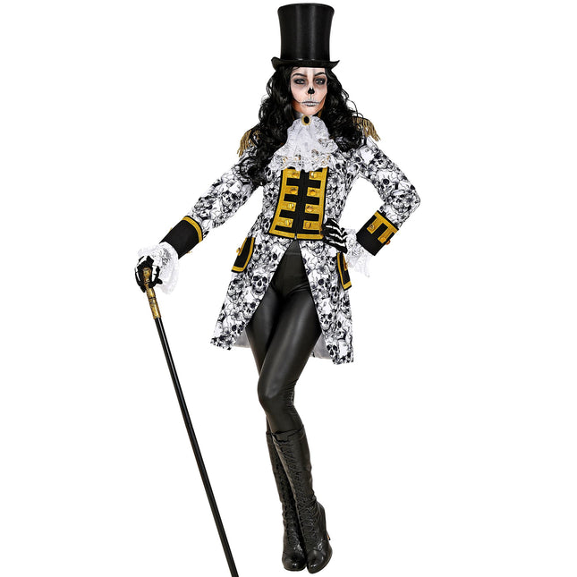 Halloween Jacke Damen Totenköpfe