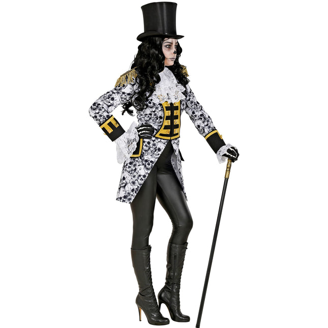 Halloween Jacke Damen Totenköpfe