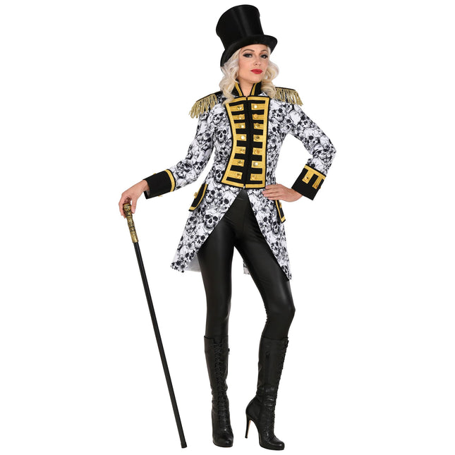 Halloween Jacke Damen Totenköpfe