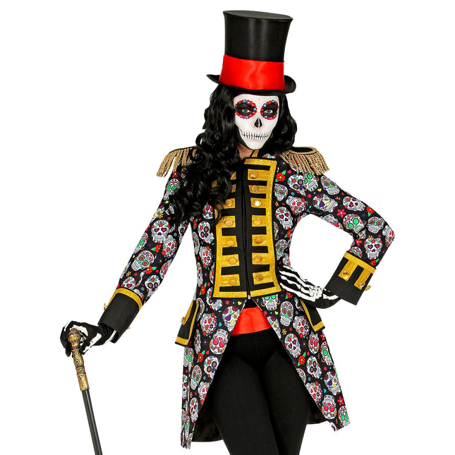 Dia De Los Muertos Jacke Damen Neon
