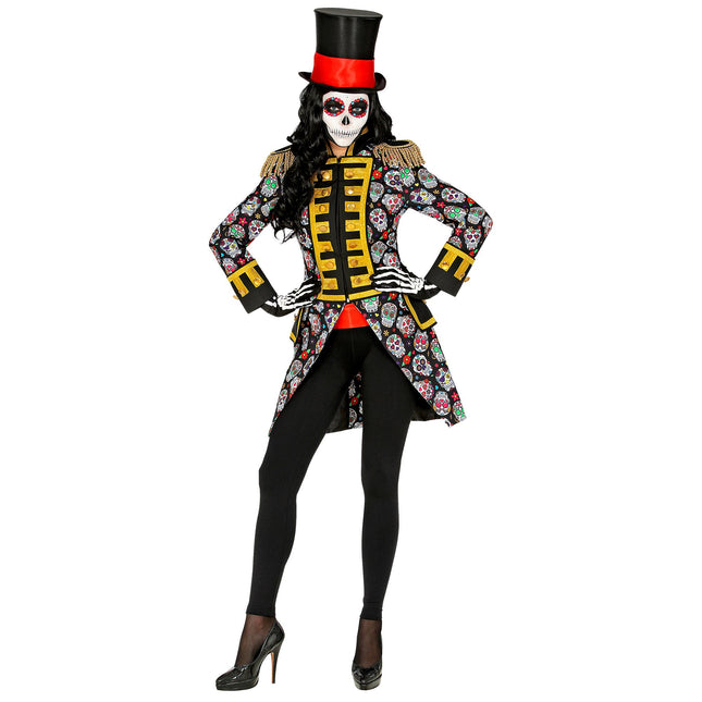 Dia De Los Muertos Jacke Damen Neon