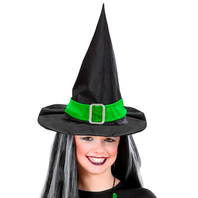 Halloween Hexenhut Schwarz Grün
