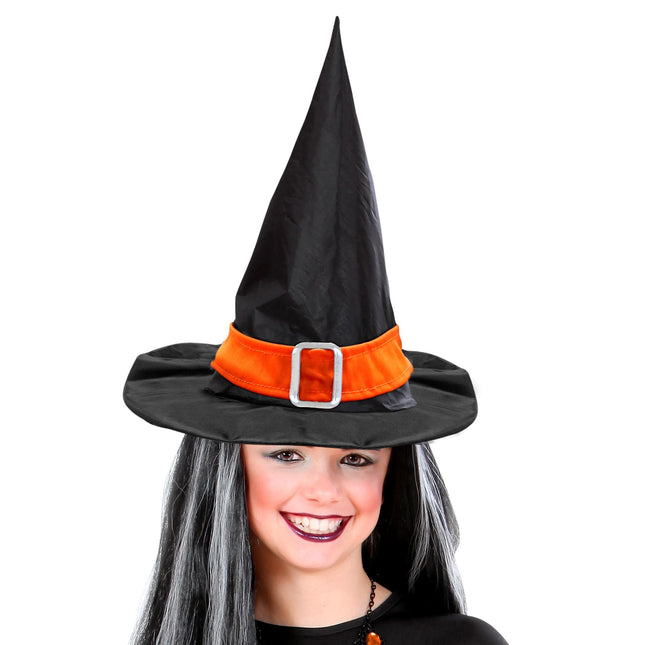 Halloween Hexenhut Schwarz Orange