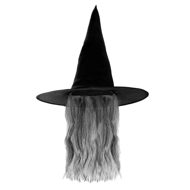 Halloween Hexenhut mit Haaren