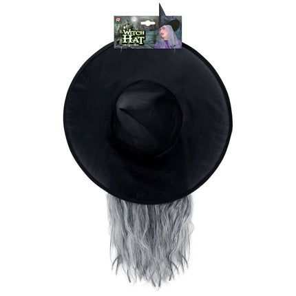 Halloween Hexenhut mit Haaren