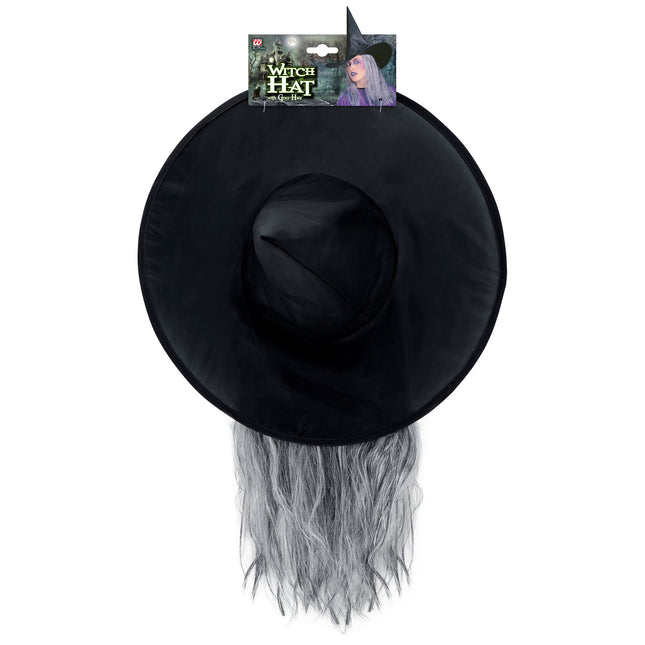Halloween Hexenhut mit Haaren