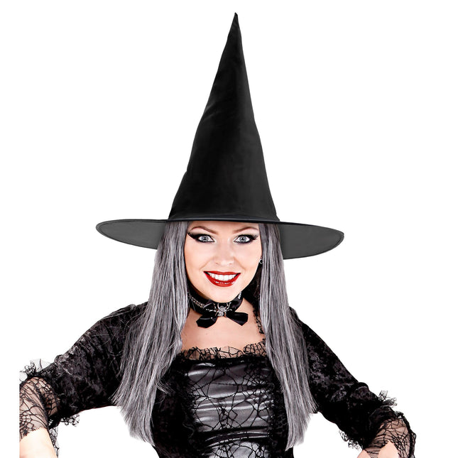 Halloween Hexenhut mit Haaren