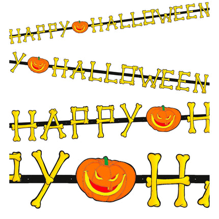 Halloween Girlande Kürbis 2m