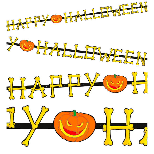 Halloween Girlande Kürbis 2m