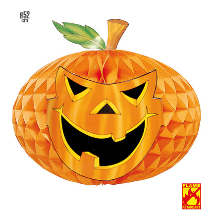 Halloween Honigwaben-Kürbis 52cm