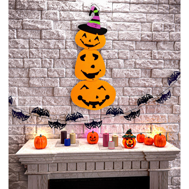 Halloween Wanddekoration Kürbis 60cm