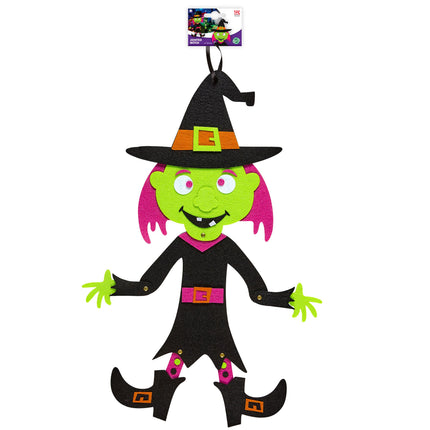 Halloween Wanddekoration Hexe 53cm