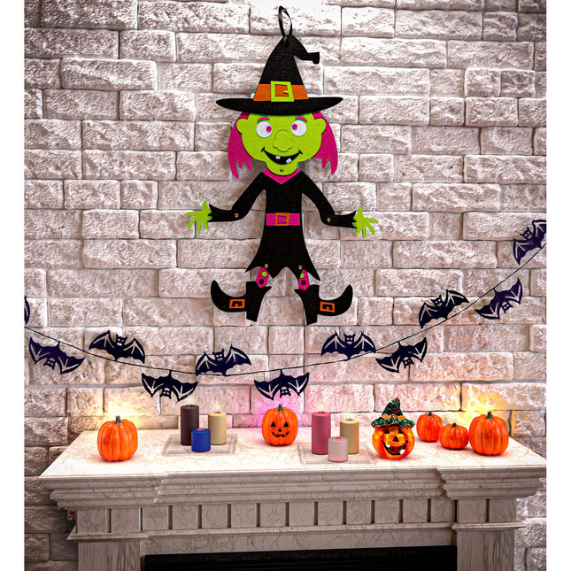 Halloween Wanddekoration Hexe 53cm