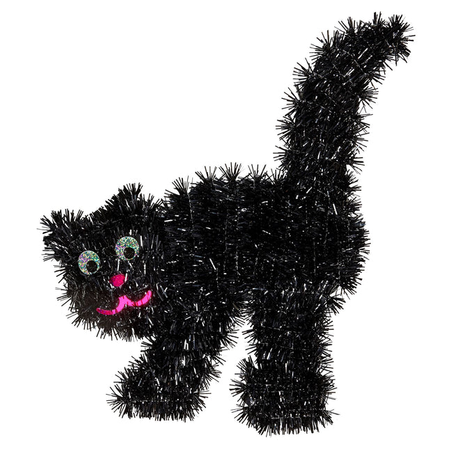 Halloween Hängedekoration Schwarze Katze 36cm