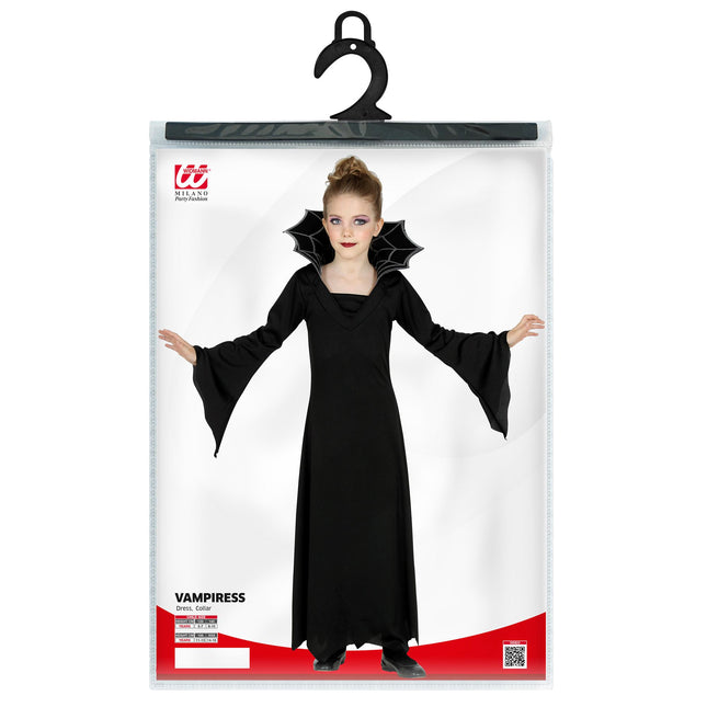 Halloween Kleid Schwarz Mädchen Vampir 2 Stück