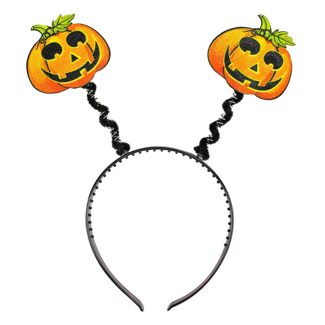Halloween Haarband Grün Orange Kürbisse