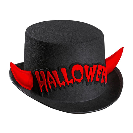 Halloween High Hat Schwarz-Rot-Teufel