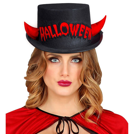 Halloween High Hat Schwarz-Rot-Teufel