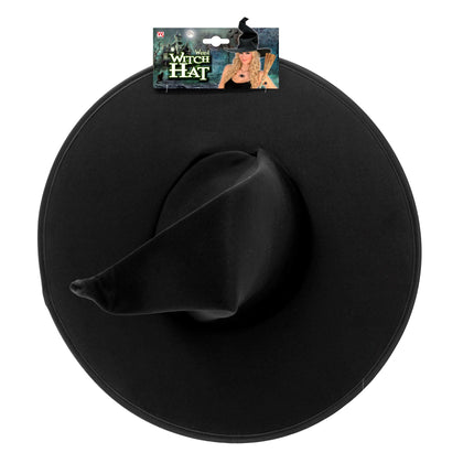 Halloween Hexenhut Schwarz Gekräuselt