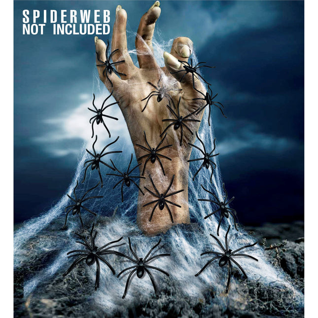Halloween Fake Spinne Schwarz 50Stk