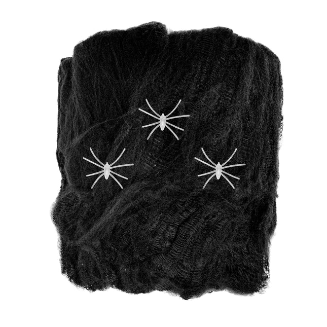 Halloween Spinnennetz mit Spinnen 4 Stück