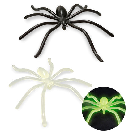 Halloween Fake Spider Glow In The Dark 6pcs